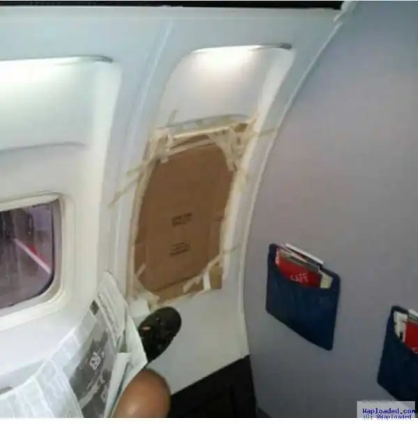 Photo: Checkout What Basketmouth Just Found Inside An Airplane